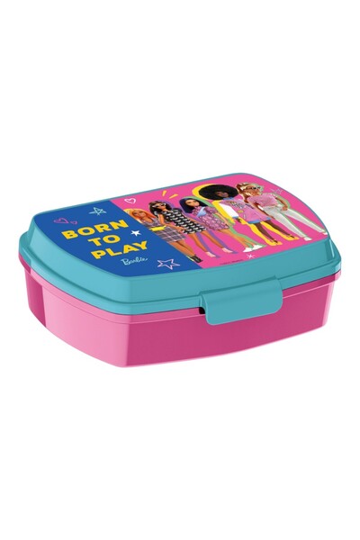 Barbie Rectangular sandwich box, 16x12x5 cm, Pink,