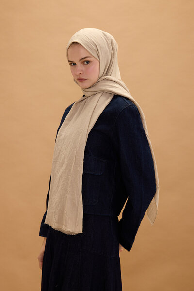 cs camellia scarf Bambu Kraş Şal - Bisküvi