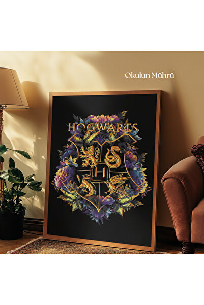 tuvart Sayılarla Boyama Seti Harry Potter 40x50cm Hogwards Amblem, Okulun Mührü