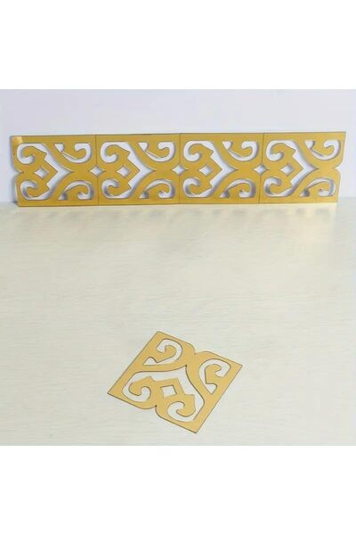 Slasa 20 acrylic vintage-style gold reflective wall stickers 3.93 x 3.93 inch -