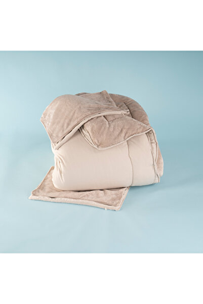 OTHELLO Elegante Dormio Trio Battal Boy Yastık Kılıfı&Yorgan Vizon 220x240 cm