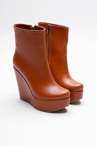 Ayakkabı Ateşi Γυναικείες μπότες με φερμουάρ και τακούνι Dainas Tan Skin