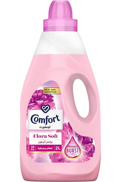 Comfort منعم الأقمشة، فلورا سوفت، بتقنية فريش بيرست لعطر يدوم طويلاً وملابس ن...