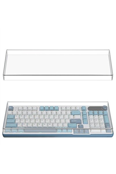 Slasa غطاء لوحة مفاتيح أكريليك شفاف، مقاوم للغبار، مقاس 15.4 × 4.9 × 0.9 بوصة