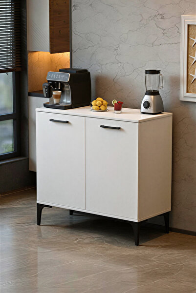 Moonlife Vanesa 2 Kapaklı Mutfak,Kiler Dolabı,Kahve Köşesi Çok Amaçlı Dolap