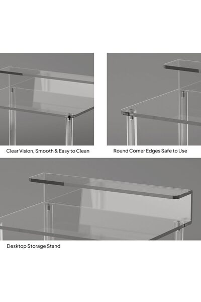 Slasa Small Acrylic Vanity Desk by - 60 x 40 x 75 cm