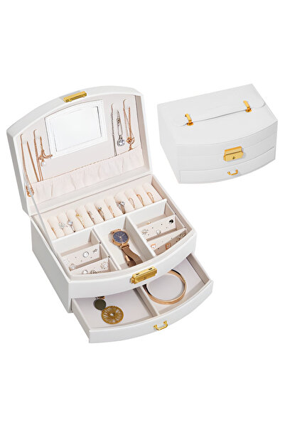 Teno Teno® Jewelry Box, bag type, organization and storage, 20 x 12 x 9.7 cm,...