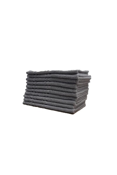 ET Collection Set x 5 Towels Greek Border 30x50 Grey, 500 GSM