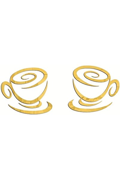 Slasa ملصقات حائط أكريليك عاكسة باللون الذهبي (5 × 5.5 بوصة)