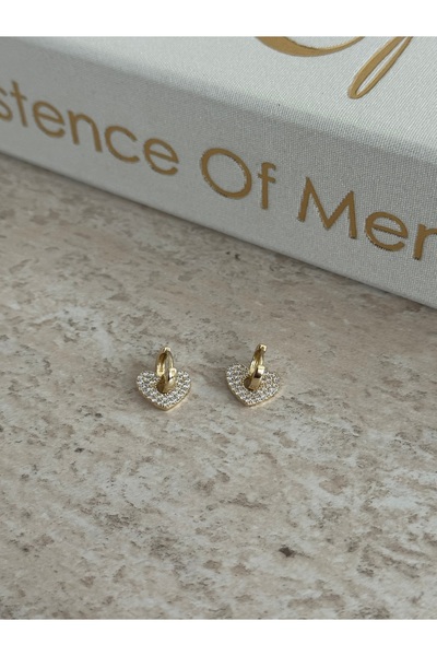 LUXSTONE Minimal Heart Gold Earrings