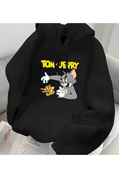 oneagılyazı Tom & Jerry baskılı Kapüşonlu Sweatshirt