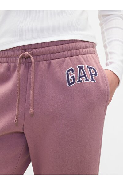GAP Kadın Açık Pembe Logo Bootcut Fleece Eşofman Altı