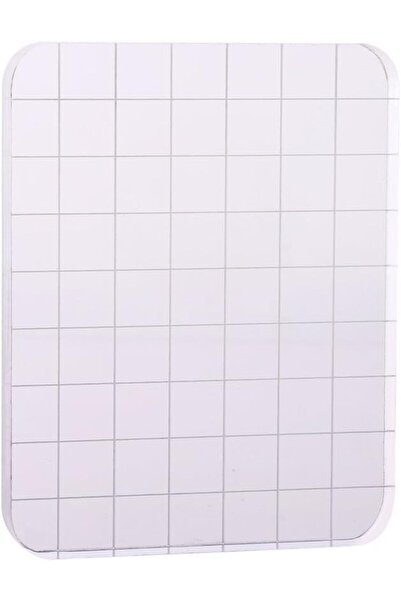 Slasa ختم أكريليك شفاف بخطوط شبكية، 9×7×1 سم، مستطيل الشكل، للقصاصات وصناعة ا...