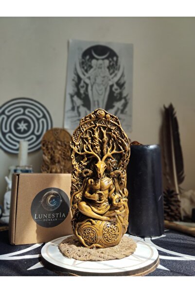 Markasız ucuz Cernunnos Heykeli - Boynuzlu Doğa Heykeli