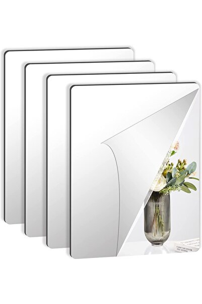 Slasa Self-Adhesive Acrylic Mirror Tile, Flexible and Shatter-Proof, 2 mm Thickness, Home Decor – 12 x 1