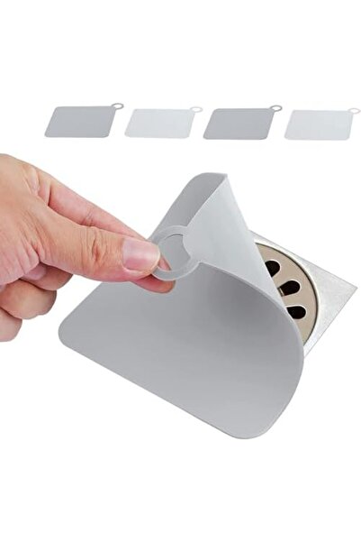 JOYZZZ Silicone Drain Cover, 4pcs 15x15cm Anti-Odor Silicone Floor Drain Cover with Round Hanging Cl