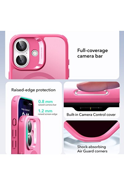 ESR Θήκη για iPhone 17, λεπτή, Classic Hybrid HaloLock, ροζ