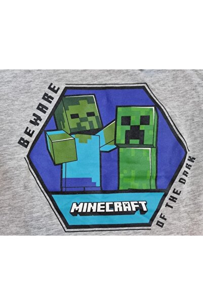 Mojang Minecraft children's outfit, Beware of the dark, 10 years/140 cm, gray