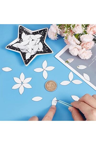 Slasa Self-Adhesive Reflective Mosaic Tile by - 24 × 10.5 mm, Small Acrylic Mirror Stickers for Cra