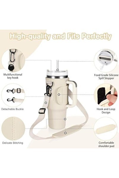 JOYZZZ Water Bottle Carrier Bag, Cup Shoulder Carrier Bag for Stanley 40oz Tumbler with Handle, Bott