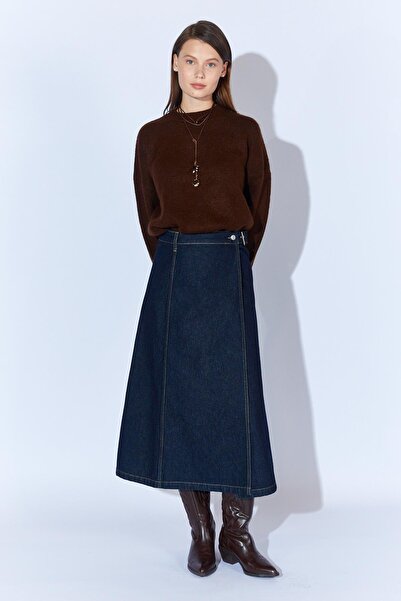 TENA Women's Rins Washed Side Buckle Anvalop Jean Skirt