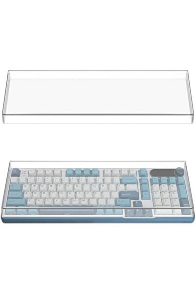 Slasa غطاء لوحة مفاتيح أكريليك شفاف، مقاوم للغبار، مقاس 15.4 × 4.9 × 0.9 بوصة