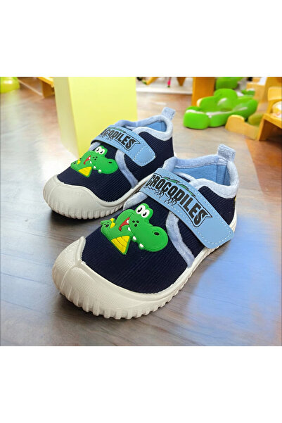 GEZER Boy's Winter Single Velcro Adjustable Comfortable Sole Home, Garden, School, Nursery Slippers Shoes