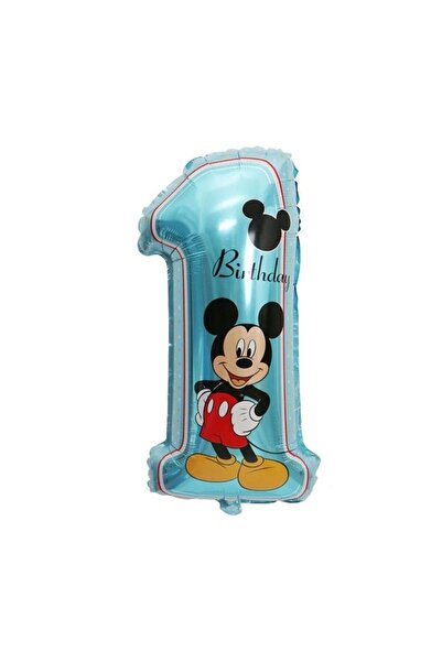 OEM Balon folie cifra 1 Minnie Mouse, 71x39cm, set aniversar