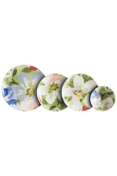 nv tableware Floralluxe Neo 6 Kişilik 24 Parça Porselen Yemek Seti