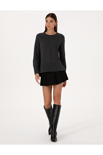 Pierre Cardin Anthracite Comfort Fit Wool Blend Sweater 50316659-Vr006