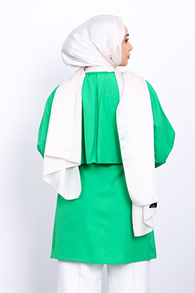 İmajButik Green Front Detailed Poplin Tunic