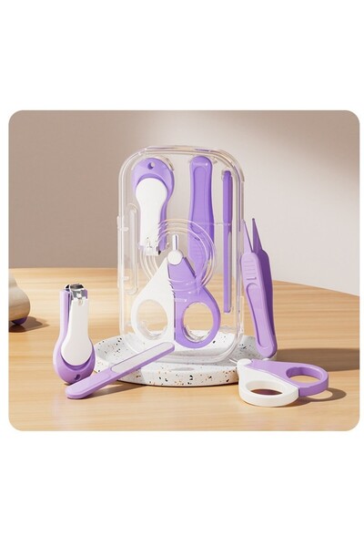 Flippy 4in1 Baby Nail Care Set, Flippy, Storage Box, 0-6 Years, 13.6x8x2 cm, Purple