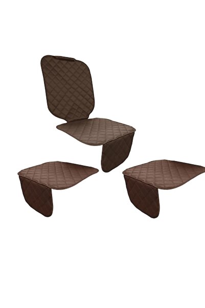 Metru Patrat Set 3 huse universale pentru scaun auto, matlasate, maro, lavabile, impermeabile