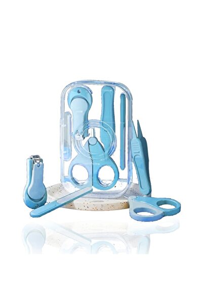 Optim Solution Σετ περιποίησης νυχιών 4 σε 1 για μωρά, ανάγλυφη θήκη αποθήκευσης, 0-6 ετών, 13,6x8x2 cm, μπλε