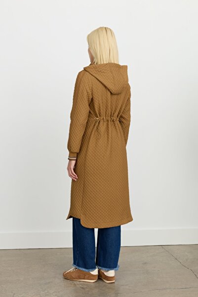 Nihan İnce Kapitone Ribanalı Kap Olive