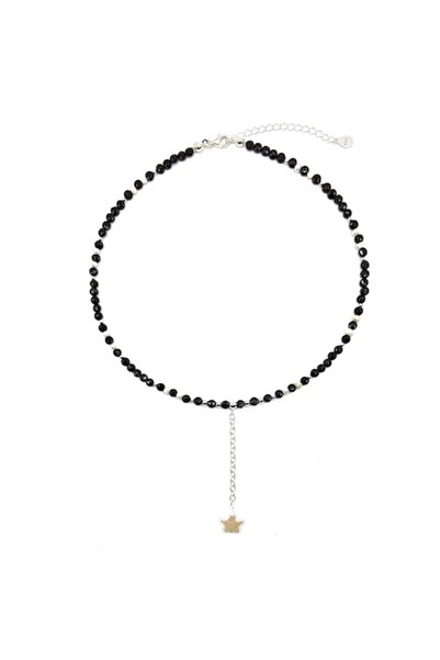 Lexy's Boutique Colier, ajustabil, din argint 925, Lexy's Boutique, pietre semipretioase spinel si perle, max. 43 cm