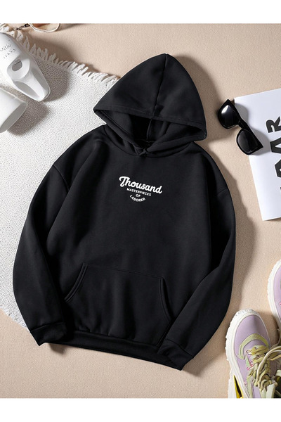 trendypassion سويت شيرت كبير الحجم مطبوع عليه ألف للجنسين