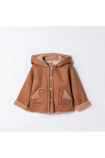 JNF kids سترة للأولاد الصغار والأطفال بغطاء للرأس من القطيفة