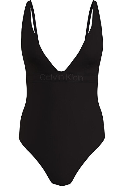 Calvin Klein PLUNGE ONE PIECE Kadın Siyah Mayo