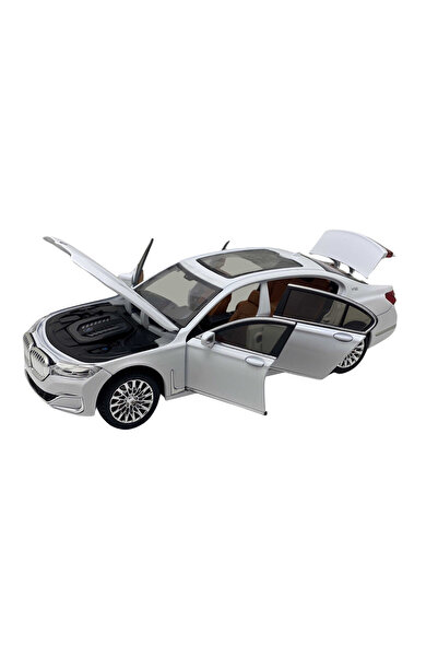 JPT Macheta Bmw seria 7 replica alb 1:24 deschide usi, capote, lumini, sunete, resort