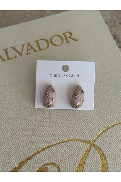 LUXSTONE Pink Jewelled Gold Earrings