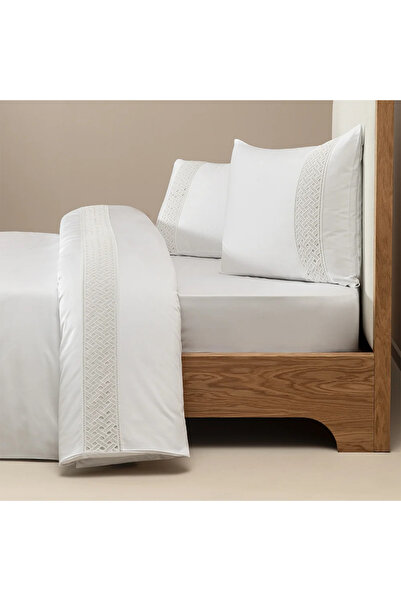 Penelope 100% Cotton Satin Fabric Duvet Cover Set 240X220 cm - Delfina Series