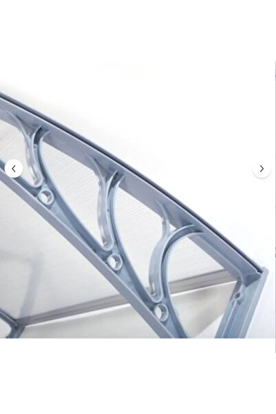 SUNDURMAGROSS Kapı Üstü Pratik Sundurma 200 X 80 cm Gri Ayak Şeffaf Levha