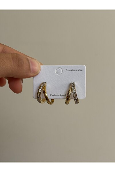 LUXSTONE Stone Gold Earrings