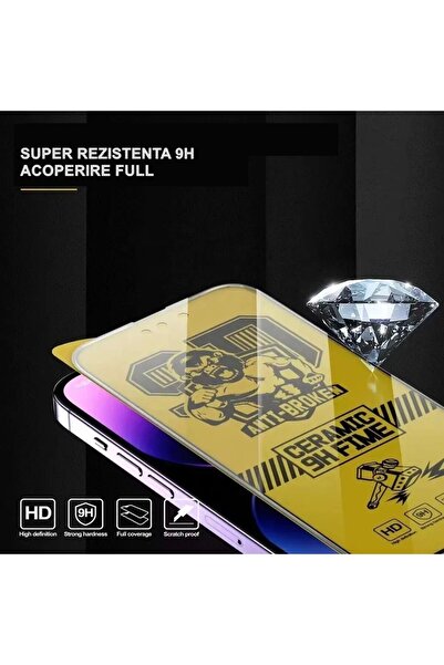 Flippy Ceramic Screen Protector for Apple iPhone 15 Plus, Transparent HD, 9H, Black Edges