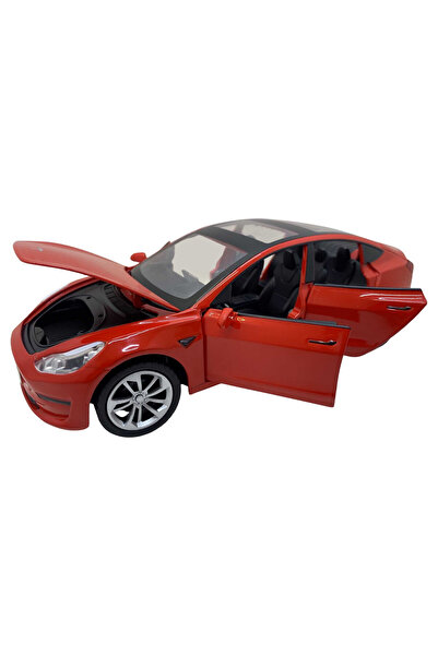 JPT Macheta Tesla Model 3 rosie deschide 4 usi, portbagaj si capota, lumini si sunete
