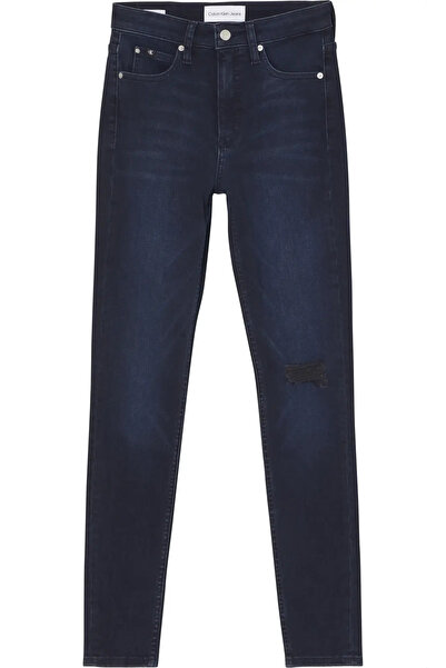 Calvin Klein HIGH RISE SUPER SKIN Kadın mavi Kot Pantolon