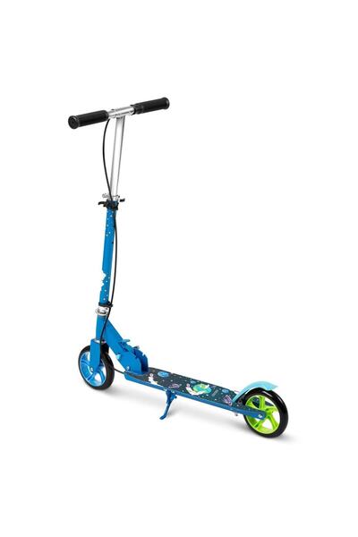 Ricokids Trotineta copii, ghidon din fier, reglabil, 64.5-84.6 cm, roti din cauciuc PU, frana de mana si f...