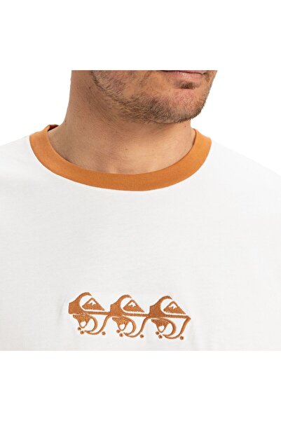 Quiksilver Ανδρικό λευκό μπλουζάκι Ticket To The Beach Ringer ΑΝΔΡΙΚΟ ΜΠΛΟΥΖΑ EQYZT08019