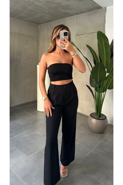 Lila Moda Women's High Waist Palazzo Pants Wide Leg Stylish Casual Combination